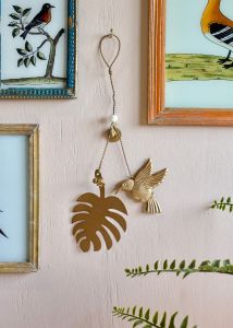 Bird and leaf ornament AS0523