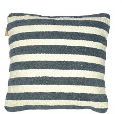 Cushion white black stripe LI023