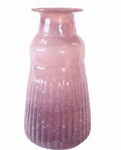 Glass vase pink WEL075