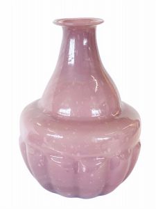 Vase glass pink WEL076