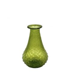 Vase green recycled glass WEL023