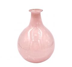 Vase recycled glass opaline pink WEL123