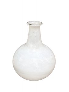 Vase recycled glass opaline white WEL127
