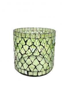 Tealightholder green mosaic WEL138