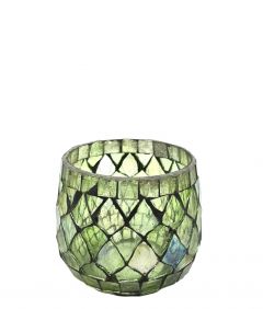 Tealightholder mosaic green WEL139
