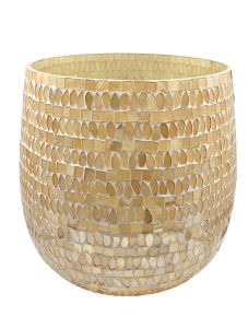 Vase mosaic gold beads WEL153