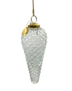 Christmas cone transparent glass WEL168