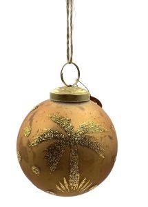 Christmas ball gold palmtree WEL169