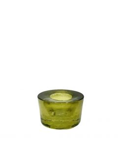 Candleholder glass light green WEL176