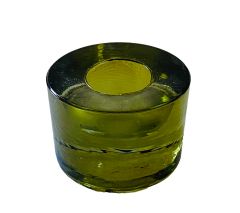 Candleholder glass light green WEL176