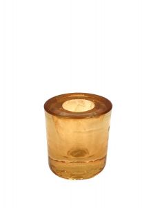 Candleholder glass cinna-peach WEL180