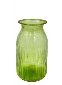 Vase recycled glass green WEL202