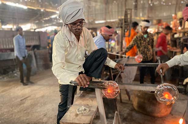Traditional glassmaking in India