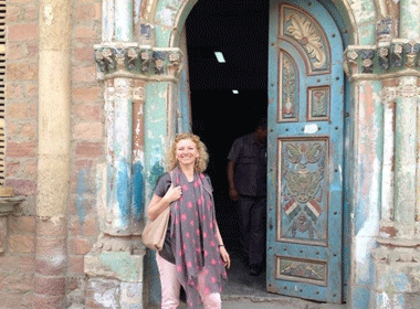 Mirjam, owner of De Weldaad, in India